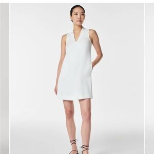 SPANX White Halter Sheath Mini Dress